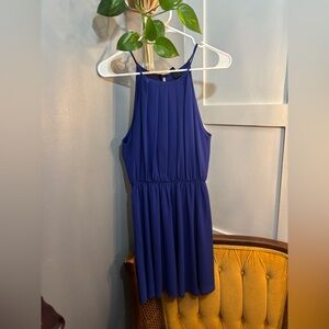 Windsor Blue Slit Back Dress